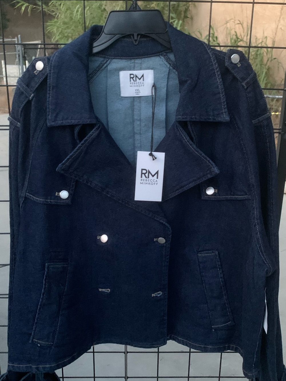 NWT Rebecca Minkoff RM Dark Indigo Denim Moto Jacket
